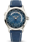 Patek Philippe 5230P-001 World Time 38.5mm Blue Dial Platinum - WATCHXNYC