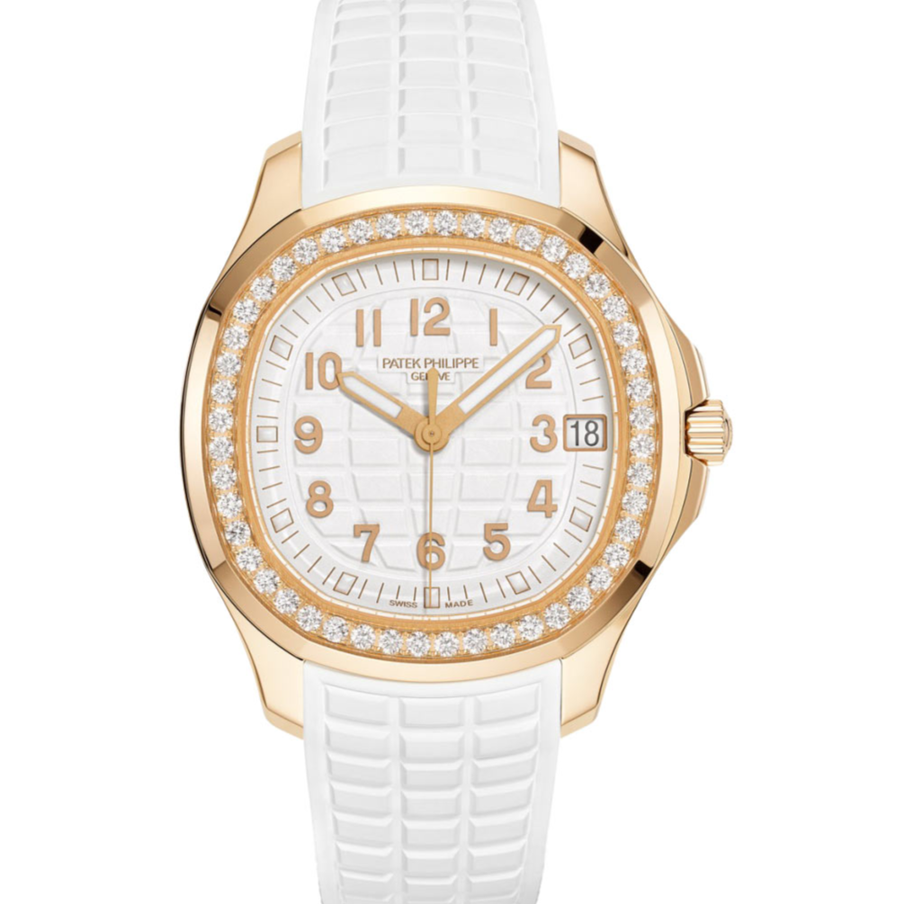 Patek Philippe 5268-200R-001 Aquanaut 38.8mm Matte White Dial Rose Gold - WATCHXNYC