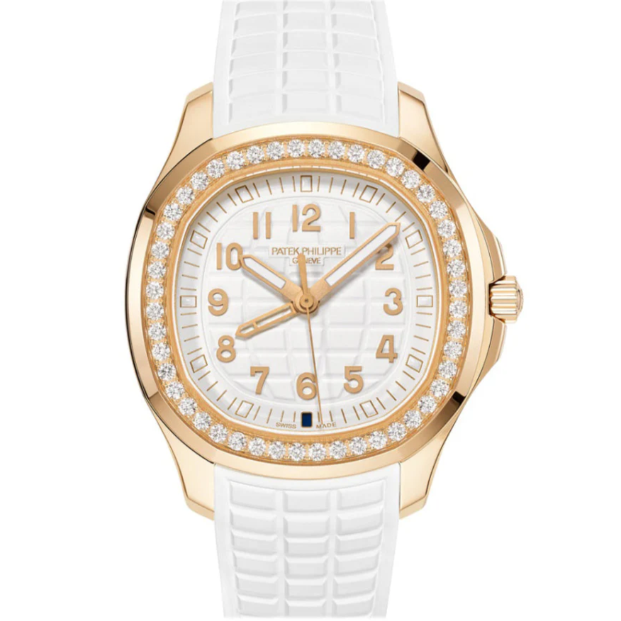 Patek Philippe 5269/200R-001 Aquanaut 38.8mm Matte White Dial Rose Gold - WATCHXNYC