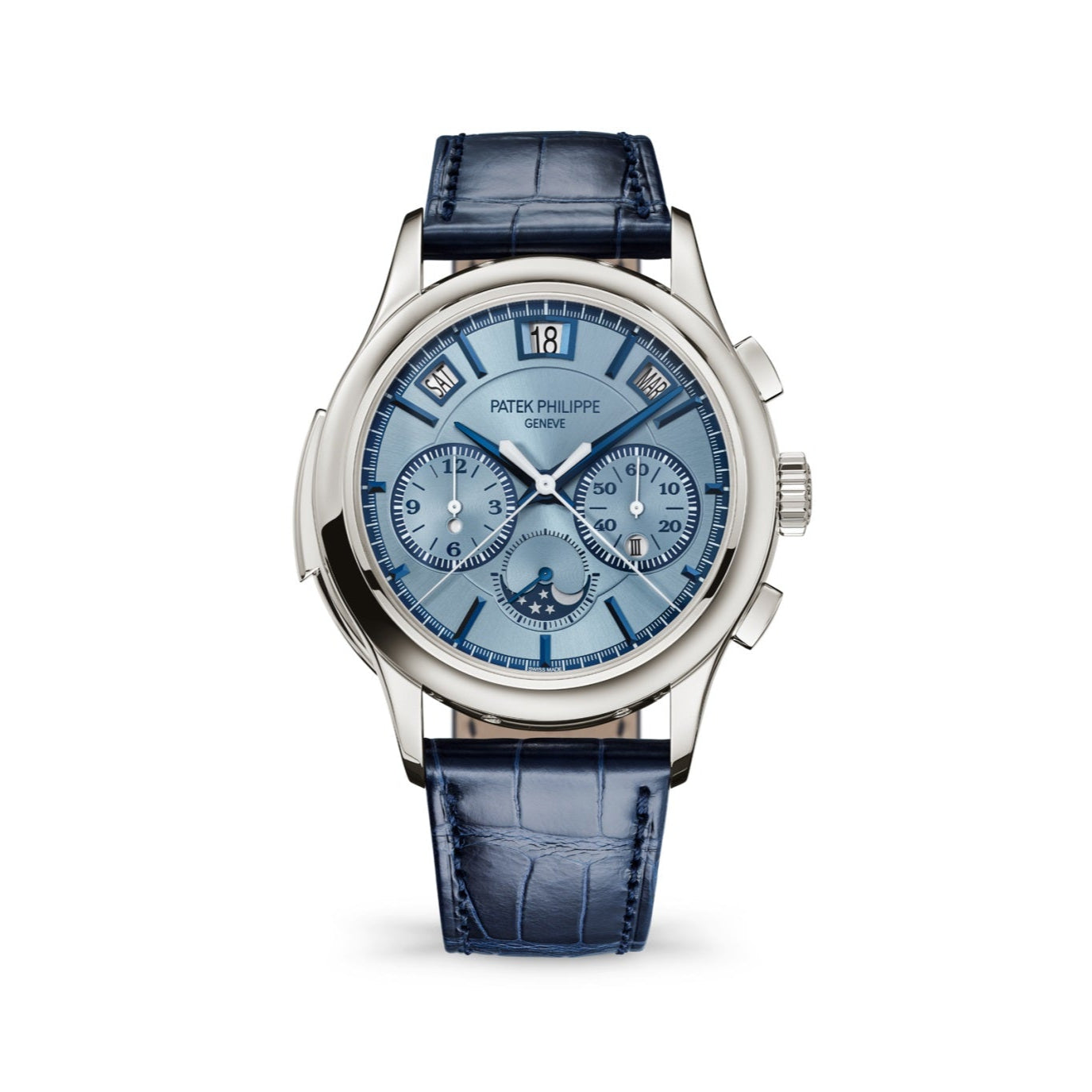 Patek Philippe Grand Complications 42mm Blue Dial White Gold 5308G-001 - WATCHXNYC