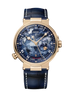 Breguet Marine Hora Mundi 5555 Galvanic Blue Dial 18K Breguet Gold Blue Alligator Leather Strap 43.9 mm 5555BH/YS/9WV