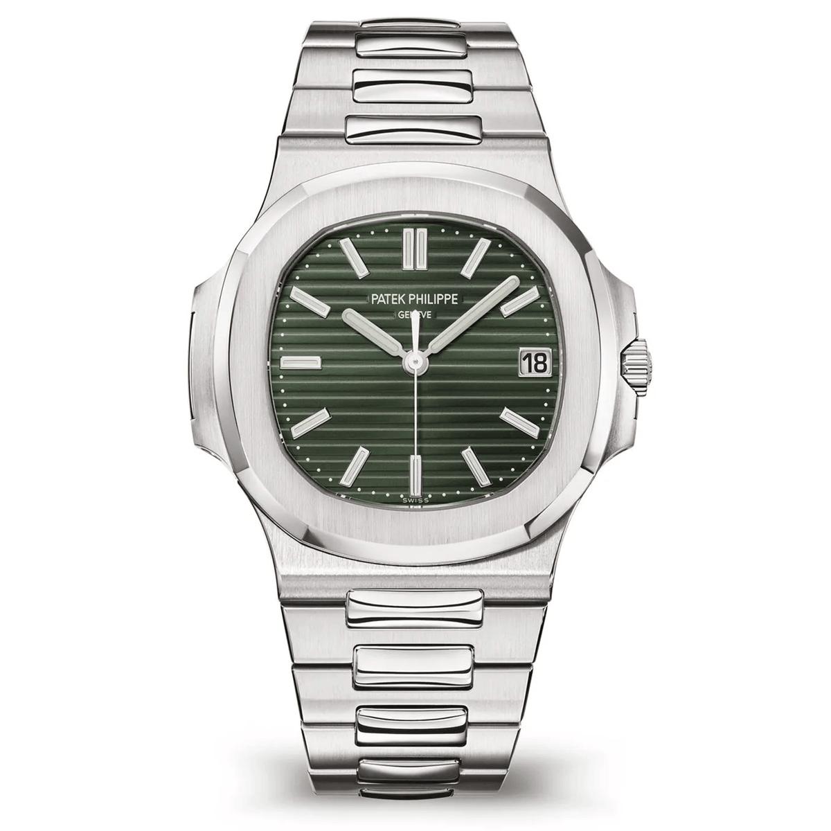 Patek Philippe 5711/1A-014 Nautilus 40mm Olive Green Dial Stainless Steel - WATCHXNYC