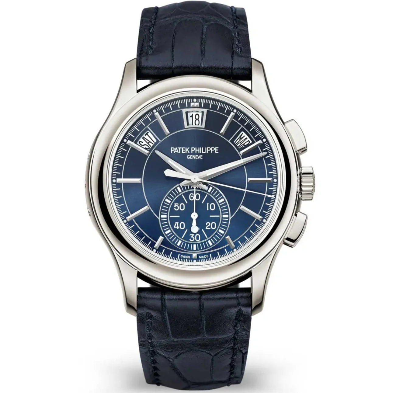 Patek Philippe 5905P-001 Complications 42mm Blue Dial Platinum - WATCHXNYC