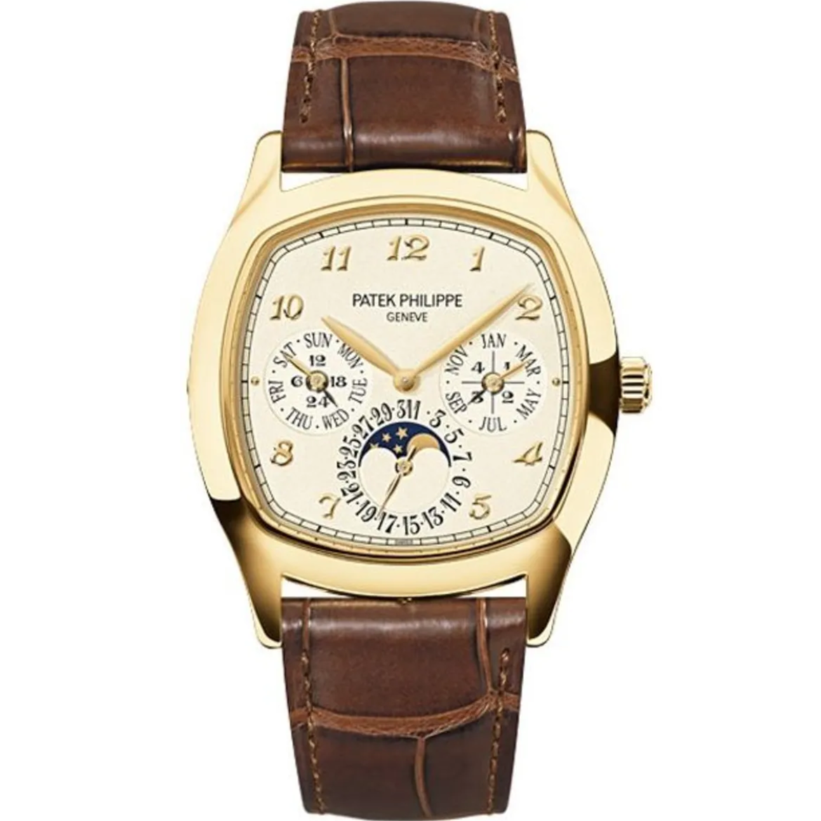 Patek Philippe 5940J-001 Grand Complications 37mm x 44.6mm Ivory Dial Yellow Gold - WATCHXNYC