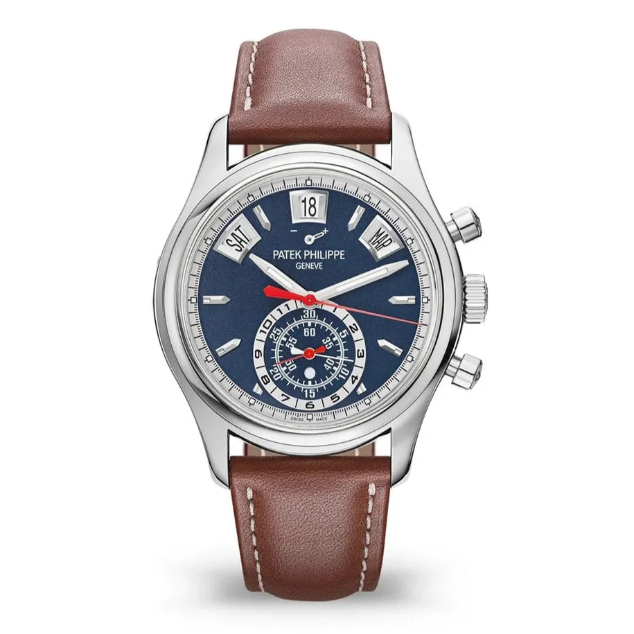 Patek Philippe Annual Calendar Complications 40.5mm Blue Opaline Dial Stainless Steel 5960/01G-001 - WATCHXNYC