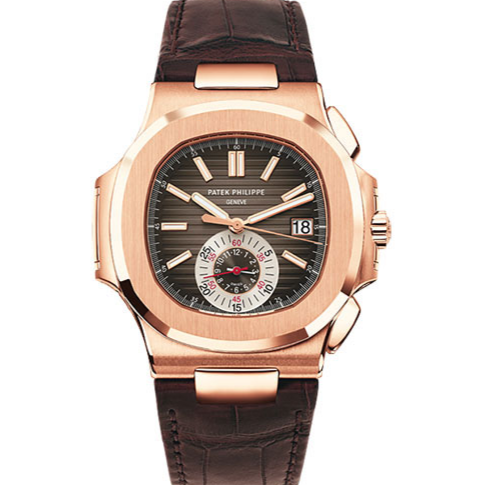 Patek Philippe 5980R-001 Nautilus 40mm Black-Brown Dial Rose Gold - WATCHXNYC
