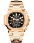 Patek Philippe 5980/1R-001 Nautilus 40.5mm Black Gradient Dial Rose Gold - WATCHXNYC