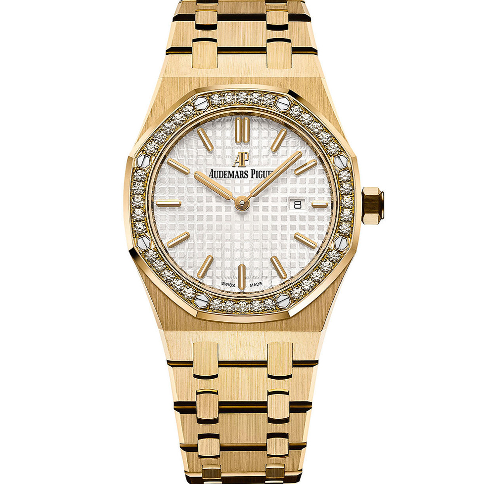 Audemars Piguet Royal Oak 33mm White Dial Yellow Gold Bracelet 67651BA.ZZ.1261BA.01 - WATCHXNYC