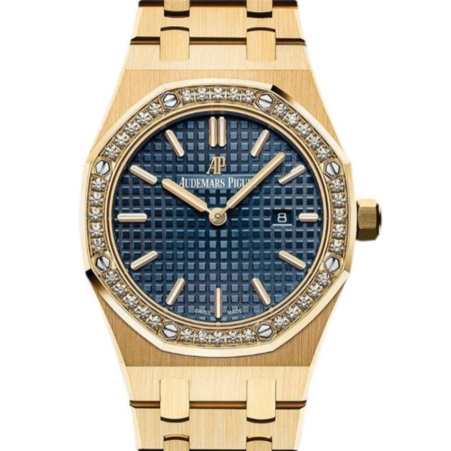 Audemars Piguet Royal Oak 33mm Blue Dial Yellow Gold 67651BA.ZZ.1261BA.02 - WATCHXNYC