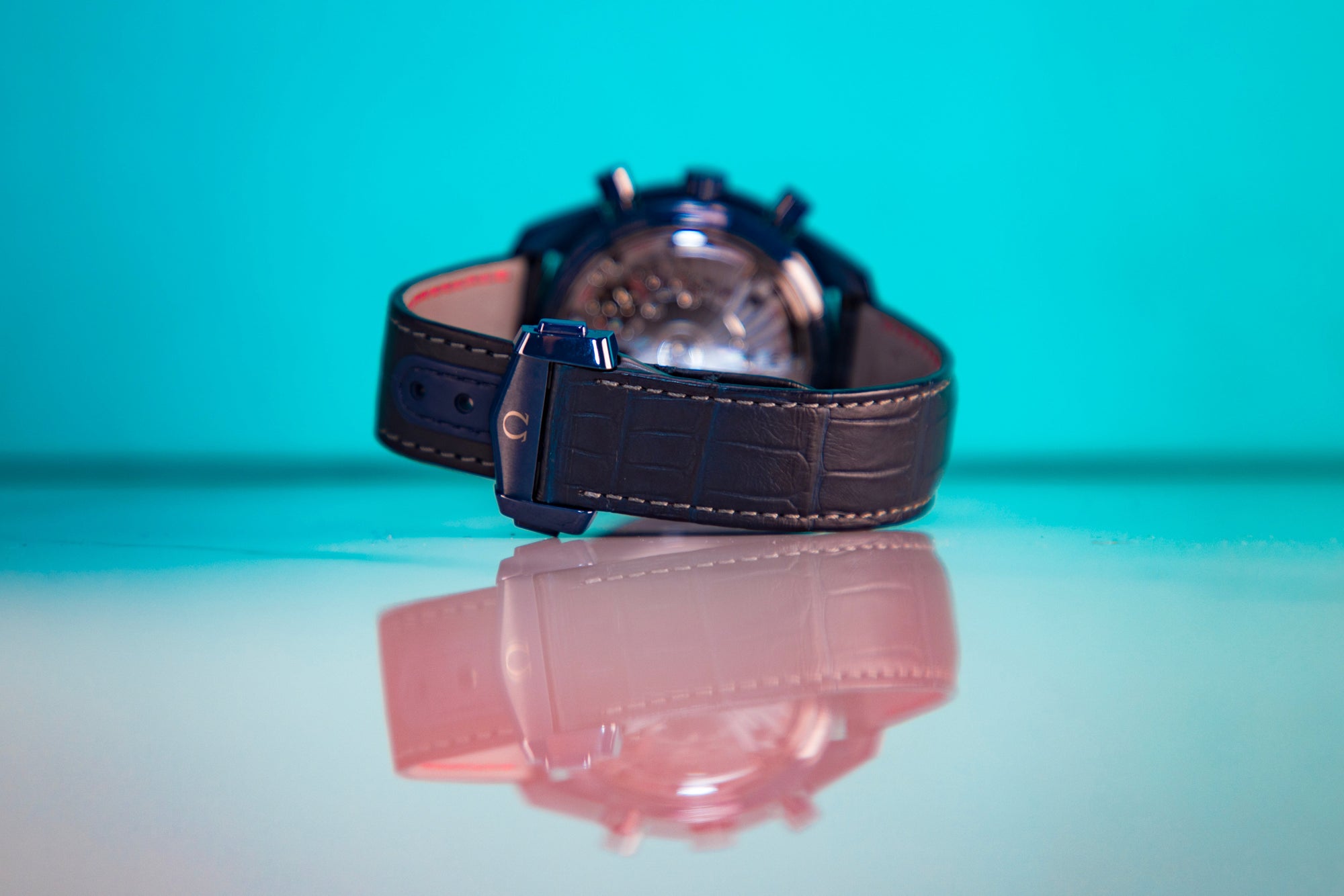 Omega Speedmaster  Moonphase  Blue Dial 44.25 mm  Blue ceramic Strap 304.93.44.52.03.001 - WATCHXNYC