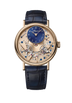 Breguet Tradition Seconde Rétrograde 7035 Blue Dial 18K Breguet Gold Navy Alligator Leather Strap 38 mm 7035BH/H2/9V6