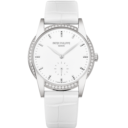 Patek Philippe 7122/200G-001 Calatrava 33mm White Dial White Gold - WATCHXNYC
