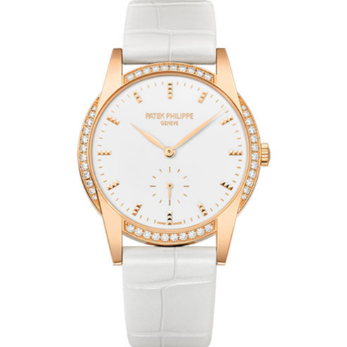 Patek Philippe 7122/200R-001 Calatrava 33mm White lacquered Dial Rose Gold - WATCHXNYC