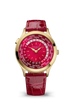 Patek Philippe Complications Red Dial Yellow Gold Leather Strap 36 mm 7129J-001