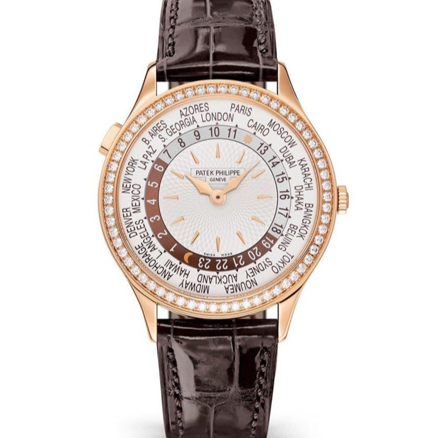 Patek Philippe 7130R-013 Complications World Time 36mm Ivory Opaline Dial Rose Gold - WATCHXNYC