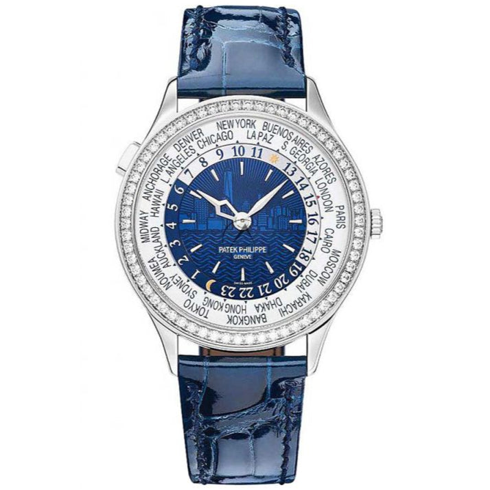 Patek Philippe Complications Limited New York Edition 36mm White Blue Inner Circle Dial White Gold 7130G-015 - WATCHXNYC