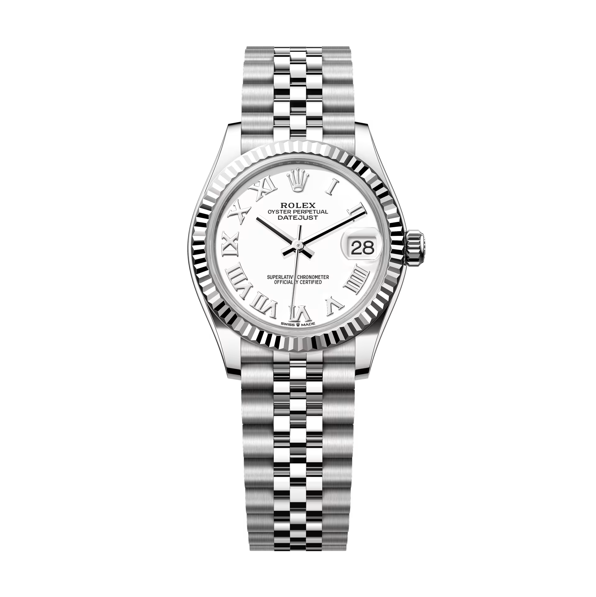 Rolex Datejust 31mm White Roman Dial Oystersteel 278274-0010 - WATCHXNYC