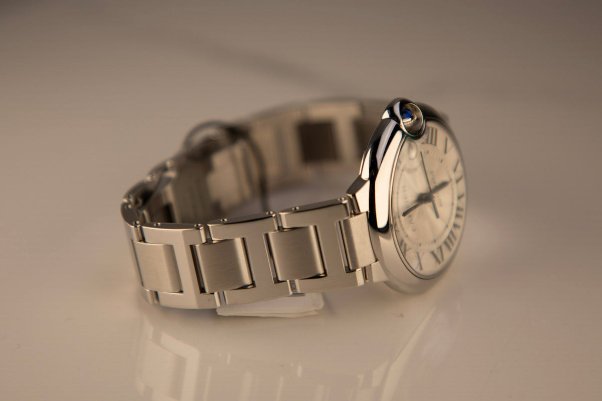 Cartier Ballon Bleu 40 mm Steel Silver Dial Bracelet WSBB0040 - WATCHXNYC