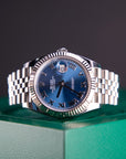Rolex Datejust 41 41 mm Azzurro-Blue Dial Oystersteel and White Gold Jubilee Bracelet 126334-0026 - WATCHXNYC