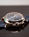 Patek Philippe Complications Flyback Chrono Sunburst Blue Dial Rose Gold Case Blue   Strap 42mm 5905R-010 - WATCHXNYC