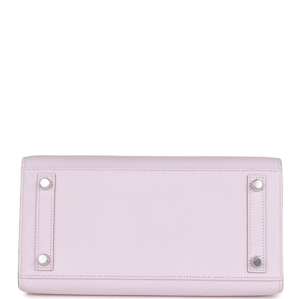 HERMES Birkin 25 Epsom Mauve Pale Palladium Hardware - WATCHXNYC