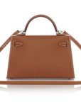HERMES Mini Kelly 20 Epsom Gold Palladium Hardware - WATCHXNYC