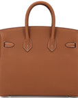 HERMES Birkin 25 Togo Gold Palladium Hardware - WATCHXNYC