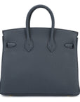 HERMES Birkin 25 Togo Gris Misty Permabrass Gold Hardware - WATCHXNYC