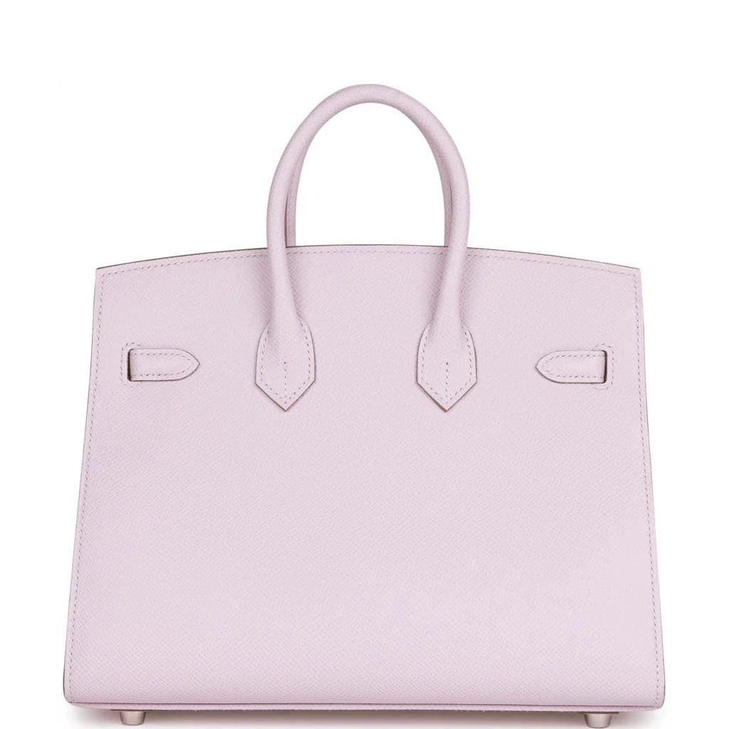 HERMES Birkin 25 Epsom Mauve Pale Palladium Hardware - WATCHXNYC