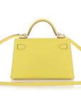 HERMES Mini Kelly 20 Epsom Lime Palladium Hardware - WATCHXNYC