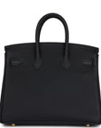 HERMES Birkin 25 Togo Black Gold Hardware - WATCHXNYC