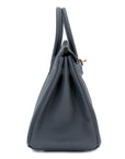 HERMES Birkin 25 Togo Gris Misty Permabrass Gold Hardware - WATCHXNYC