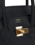 HERMES Birkin 25 Togo Black Gold Hardware - WATCHXNYC