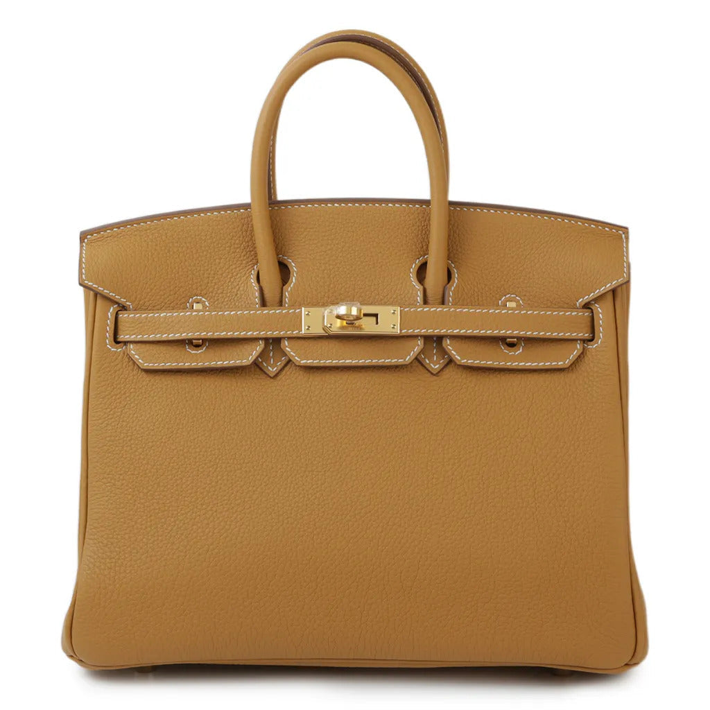 HERMES Birkin 25 Togo Natural Sable Gold Hardware - WATCHXNYC