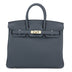 HERMES Birkin 25 Togo Gris Misty Permabrass Gold Hardware