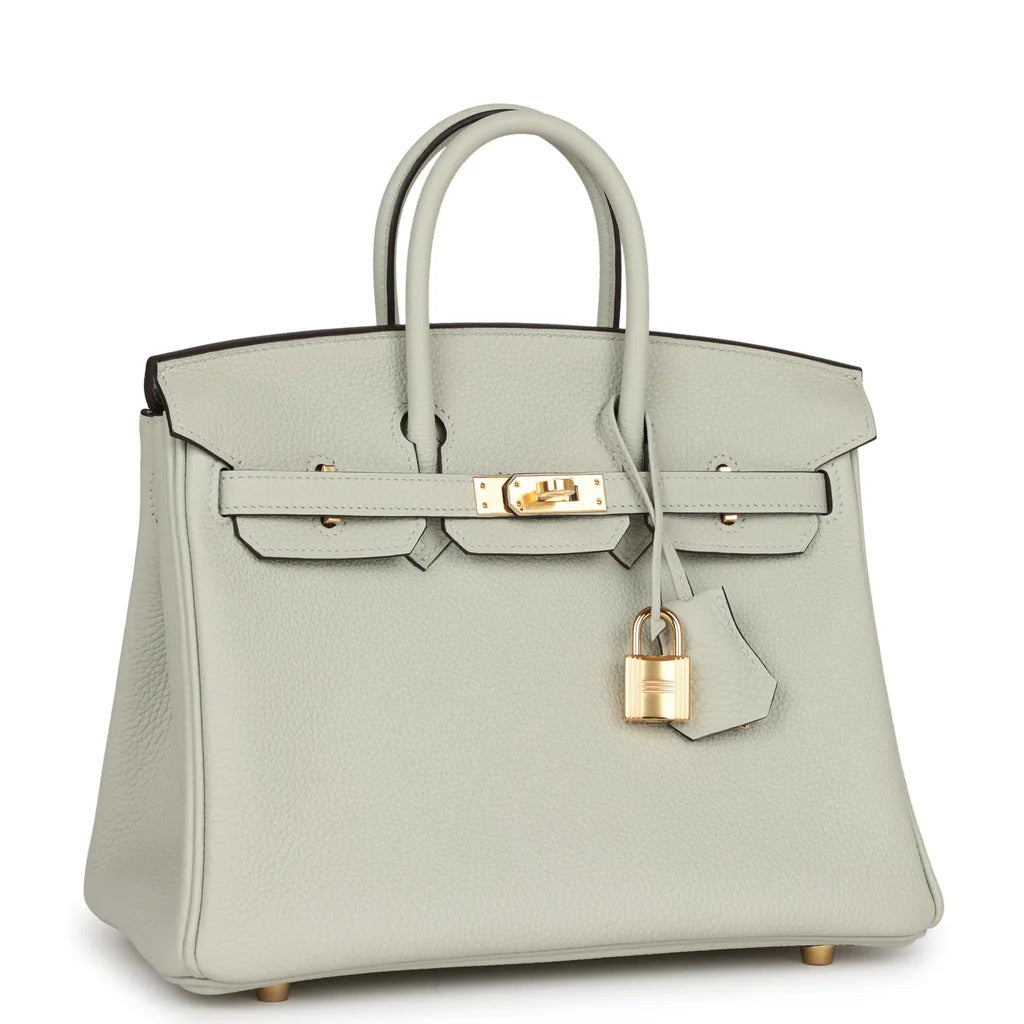 HERMES Birkin 25 Togo Gris Neve Gold Hardware - WATCHXNYC