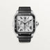 Cartier Santos Extra Large Chronograph 51.3 mm x 43.3 mm Silver Dial Black Bezel WSSA0017