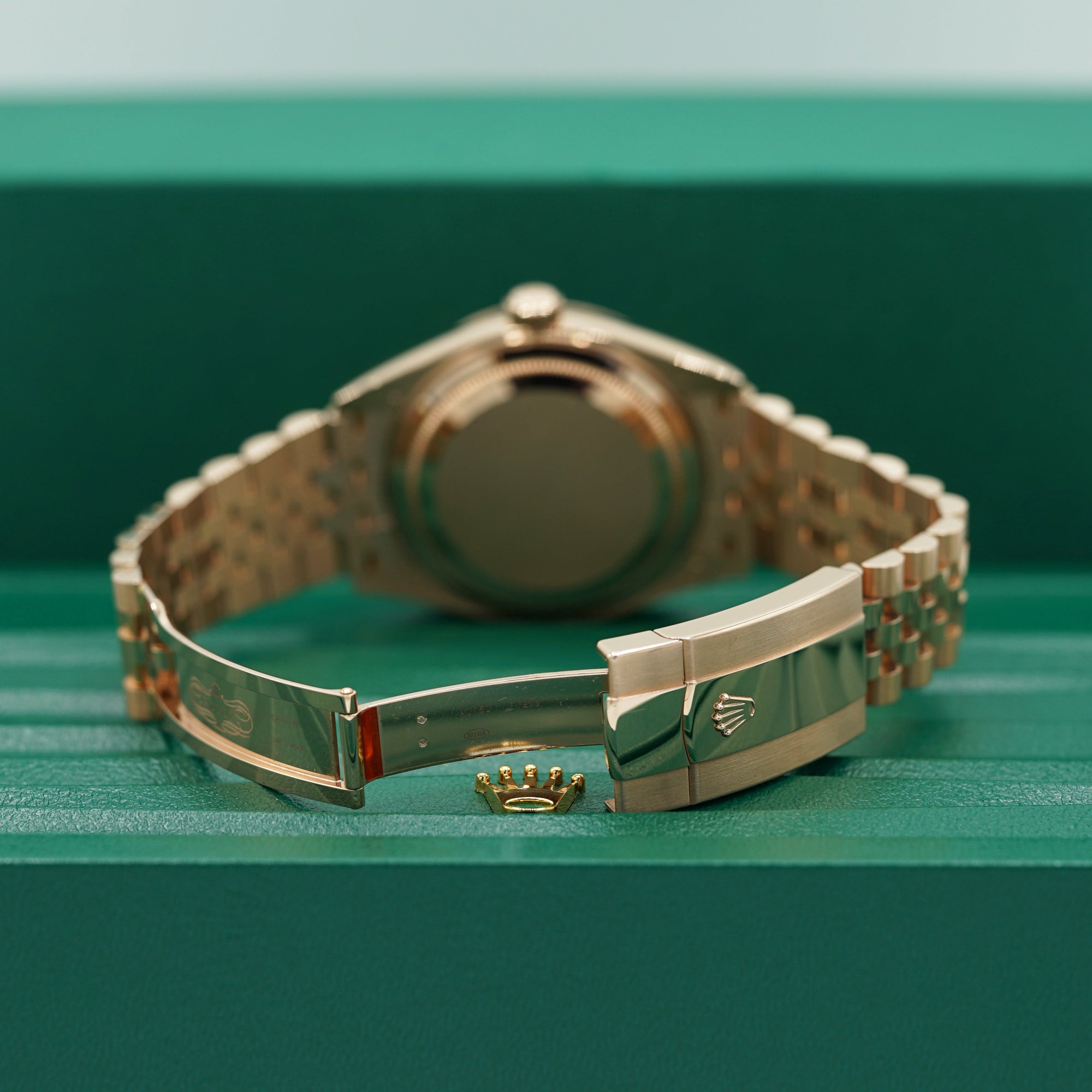 Rolex Sky-Dweller 42 mm Blue-Green Dial 18 kt Everose Gold Oyster 336935-0001 - WATCHXNYC