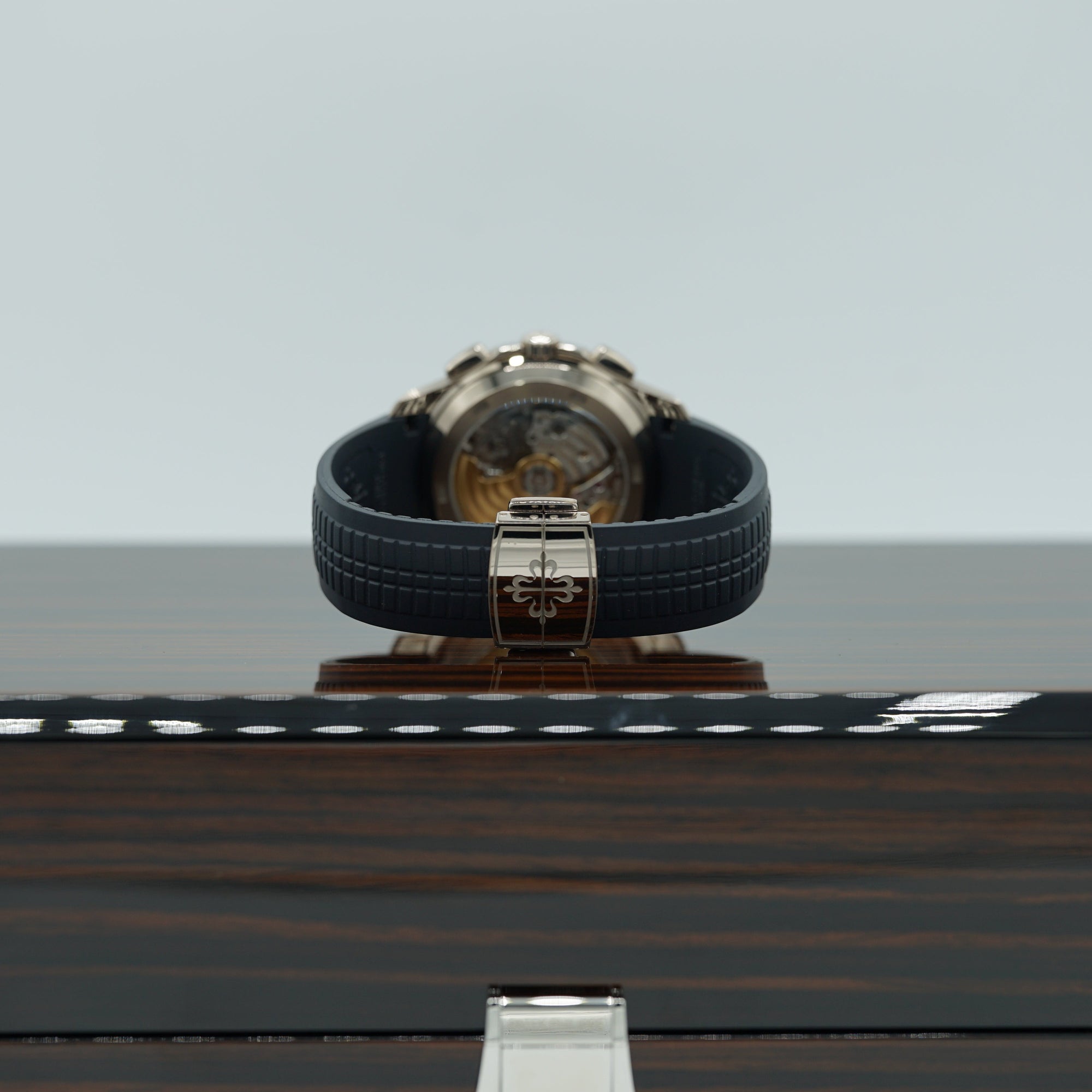 Patek Philippe  Aquanaut 42.2 mm Blue Dial 18K White Gold Rubber Strap 5968G-001 - WATCHXNYC