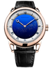 De Bethune DB25 42 mm Rose Gold Blue Starry Varius Dial Black Leather Strap DB25VRS3