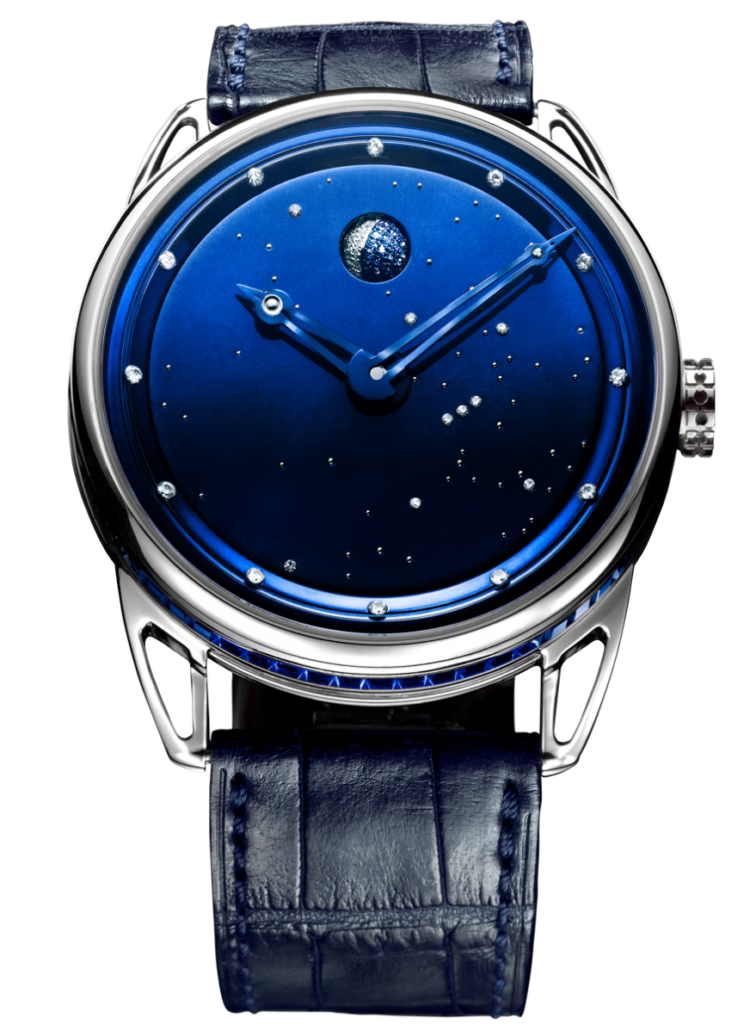De Bethune DB25 Moon Phase Starry Sky 40 mm Blue Titanium Dial Diamond & White Gold Set DB25sJWS3 - WATCHXNYC