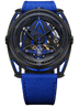 De Bethune DB28GS Swordfish 44 mm Black Zirconium & Stainless-Steel Black Dial Blue Canvas Strap DB28GSV2BB