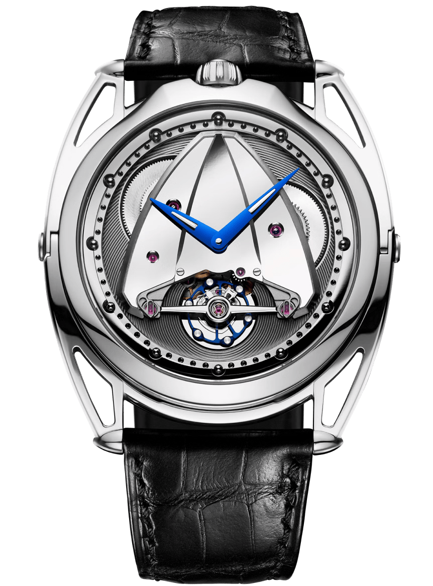 De Bethune DB28XP 10th Anniversary 43 mm Titanium Gray & Silver Dial Black Leather Strap DB28XPTIS1 - WATCHXNYC