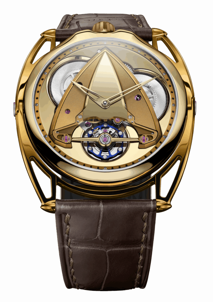 De Bethune DB28XS Yellow Tones 38.7 mm Yellow Titanium Dial Brown Leather Strap DB28XSY - WATCHXNYC