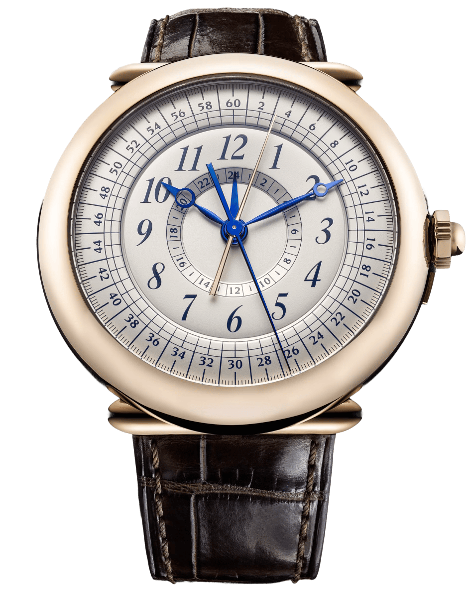 De Bethune DB29 Maxichrono Tourbillon 46 mm Rose Gold White Dial Brown Leather Strap DB29RS1 - WATCHXNYC
