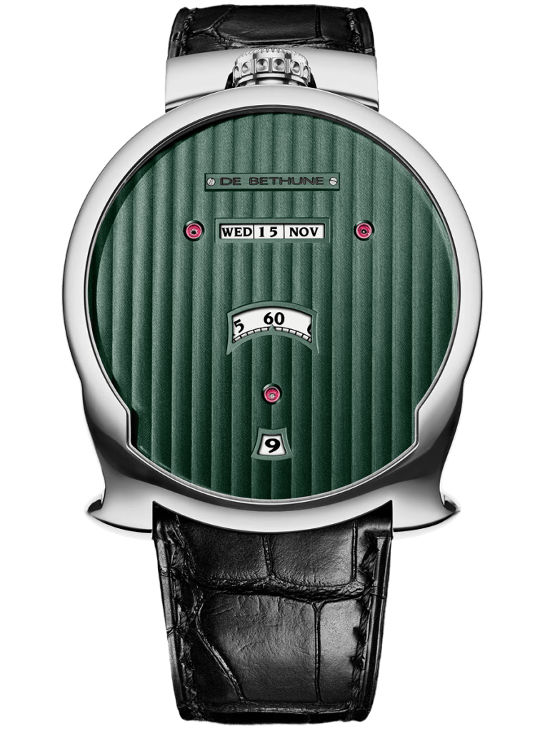 De Bethune DBD Evergreen 42.6 mm Titanium Green “Côtes de Genève” Dial Black Leather Strap DBDRE - WATCHXNYC