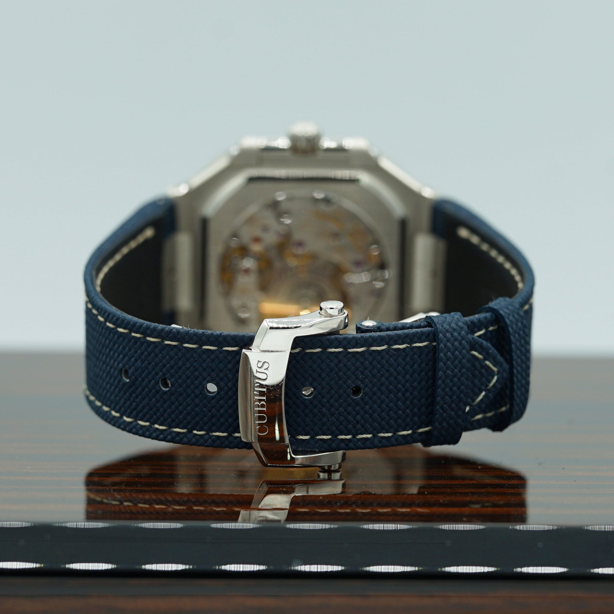 Patek Philippe Cubitus 45mm Sunburst Blue Dial Platinum 5822P-001 - WATCHXNYC