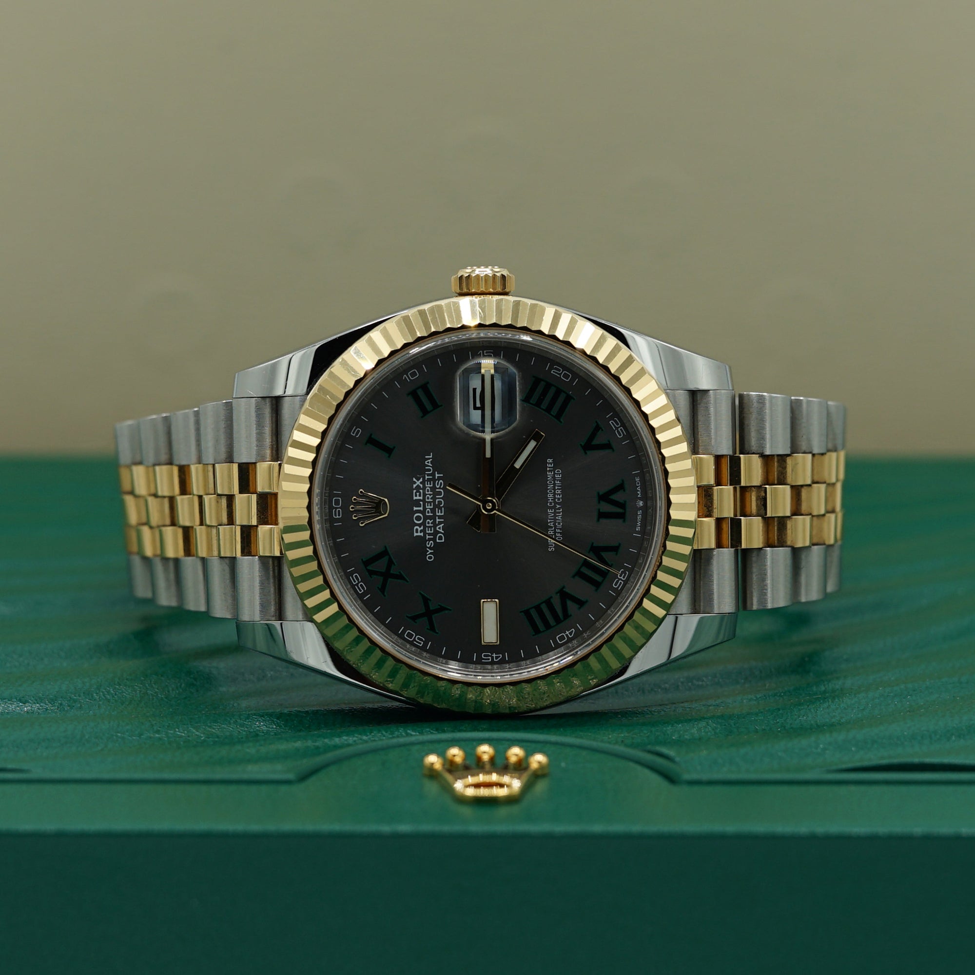 Rolex Datejust 41 mm Wimbledon Dial Oystersteel and 18k Yellow Gold Jubilee Bracelet 126333-0020 - WATCHXNYC