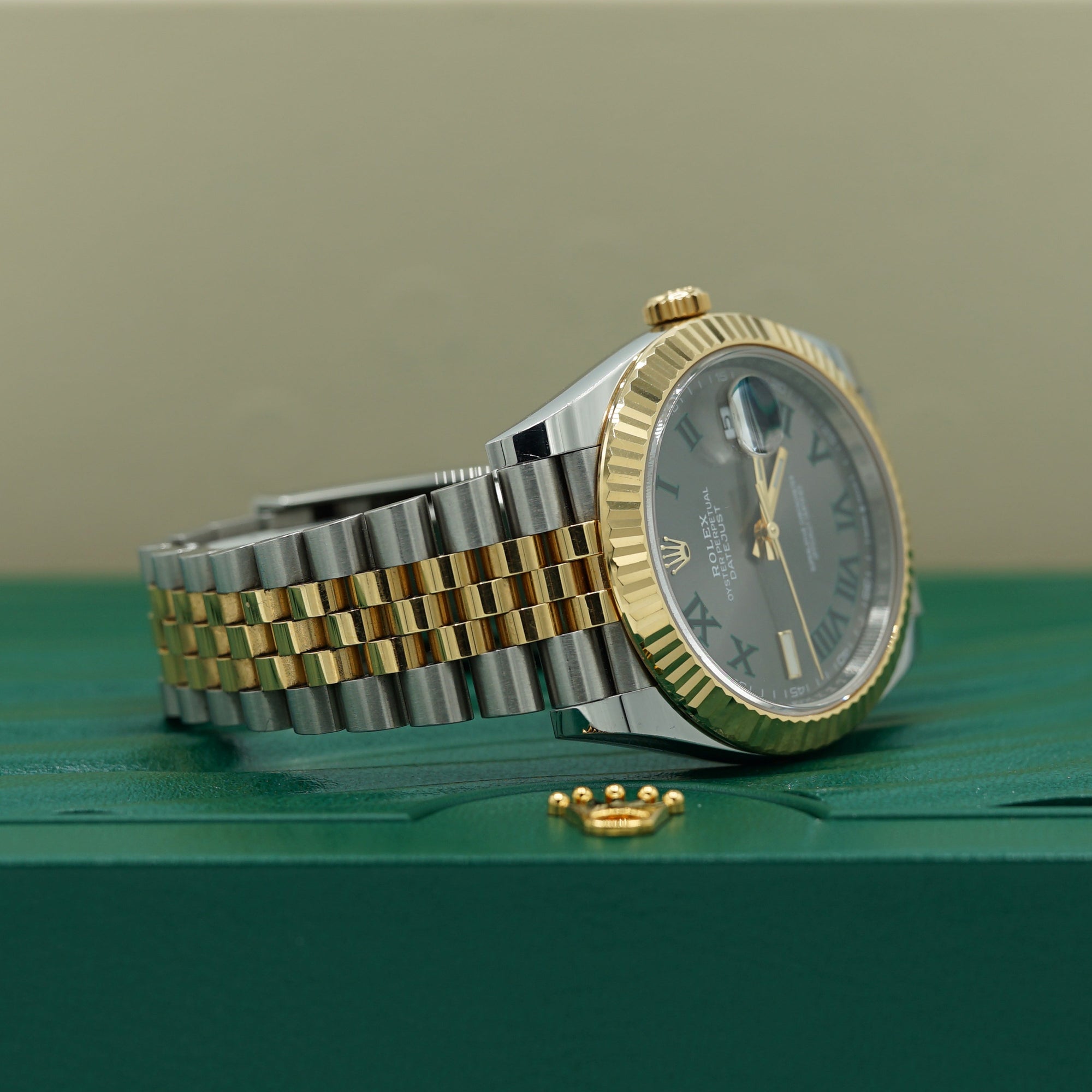 Rolex Datejust 41 mm Wimbledon Dial Oystersteel and 18k Yellow Gold Jubilee Bracelet 126333-0020 - WATCHXNYC