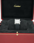 Cartier Tank Must Small 29.5 mm x 22 mm Silver Dial Steel Black  Strap WSTA0135 - WATCHXNYC